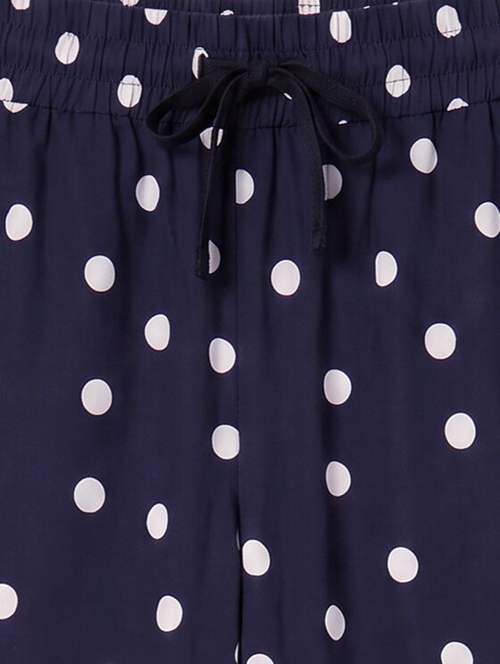 Viscose culottes - navy big dot design