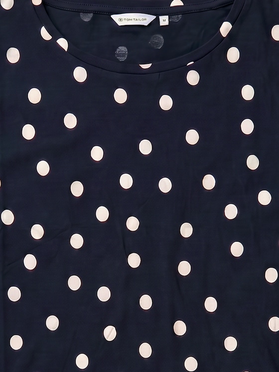 T-shirt with an all-over print - navy big dot design
