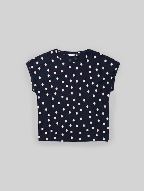 T-shirt with an all-over print - navy big dot design
