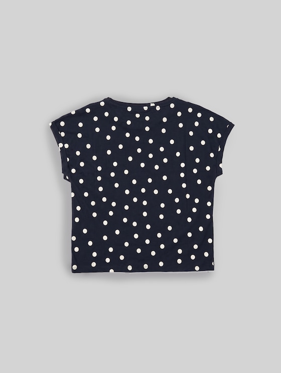 T-shirt with an all-over print - navy big dot design