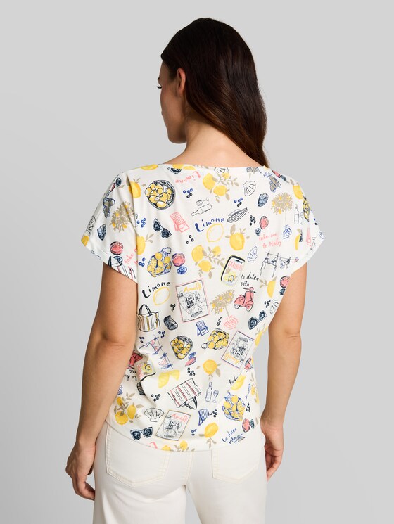 T-shirt with an all-over print - summerly lemon print