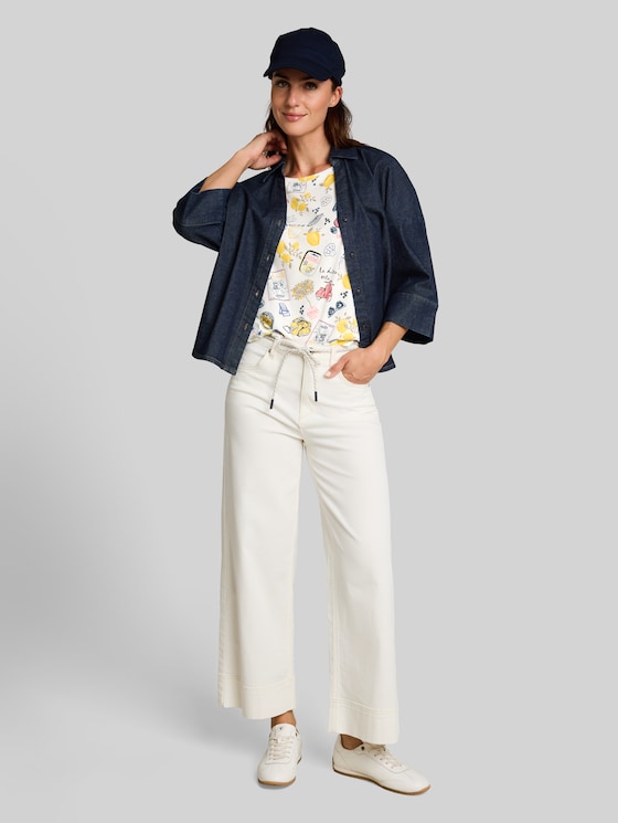 T-shirt with an all-over print - summerly lemon print