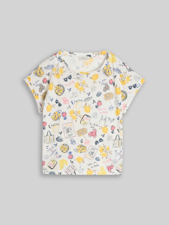 T-shirt with an all-over print - summerly lemon print