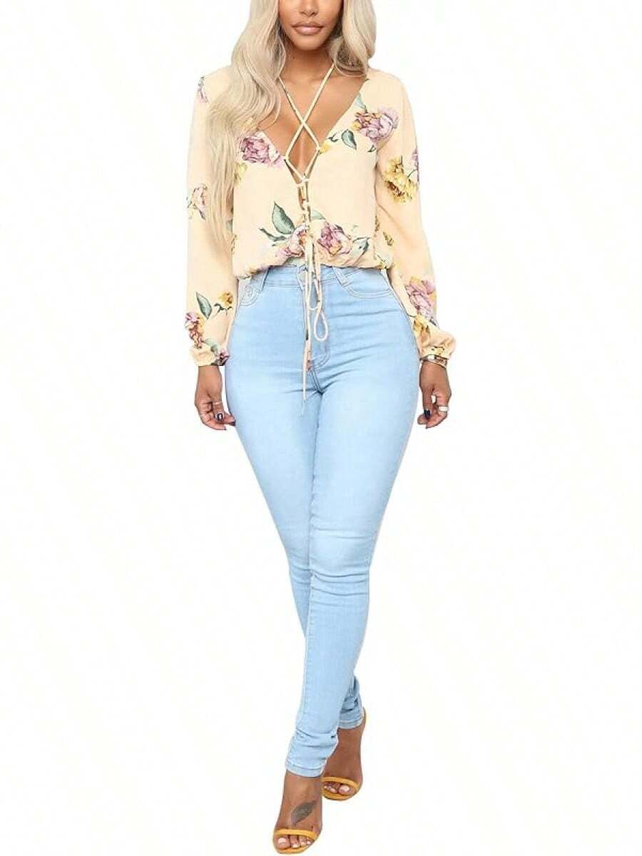 KUNMI Womens Classic High Waisted Skinny Stretch Butt Lifting Jeans Slim Fit Denim Pants - image 5