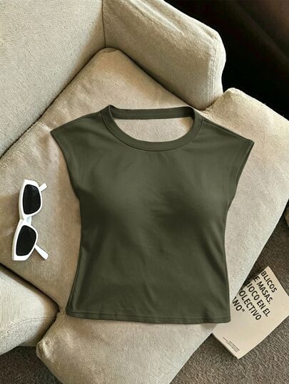 Women's Summer Sexy Knot Backless Tank Top - image 2