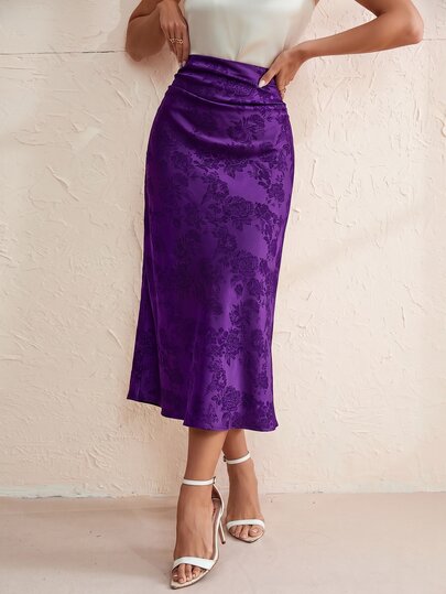 Aveloria Modichic Women's Floral Print Casual Versatile Daily Wear Skirt