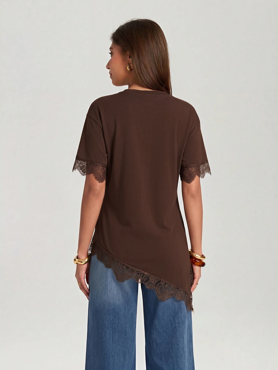 Firerie Women T-Shirts Brunch Night Out Dark Brown Elegant - image 7