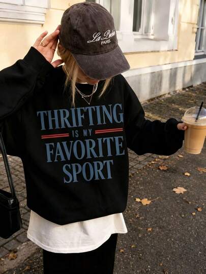 Thrift Sweatshirt Cozy Loungewear Gift For Homebody Club Retro Crewneck Vintage Sweater Cute Graphic Tee Y2K 90s Shirt Antique Collector Tee