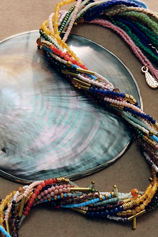 Muse Semi-Precious Short Beaded Layering Necklace