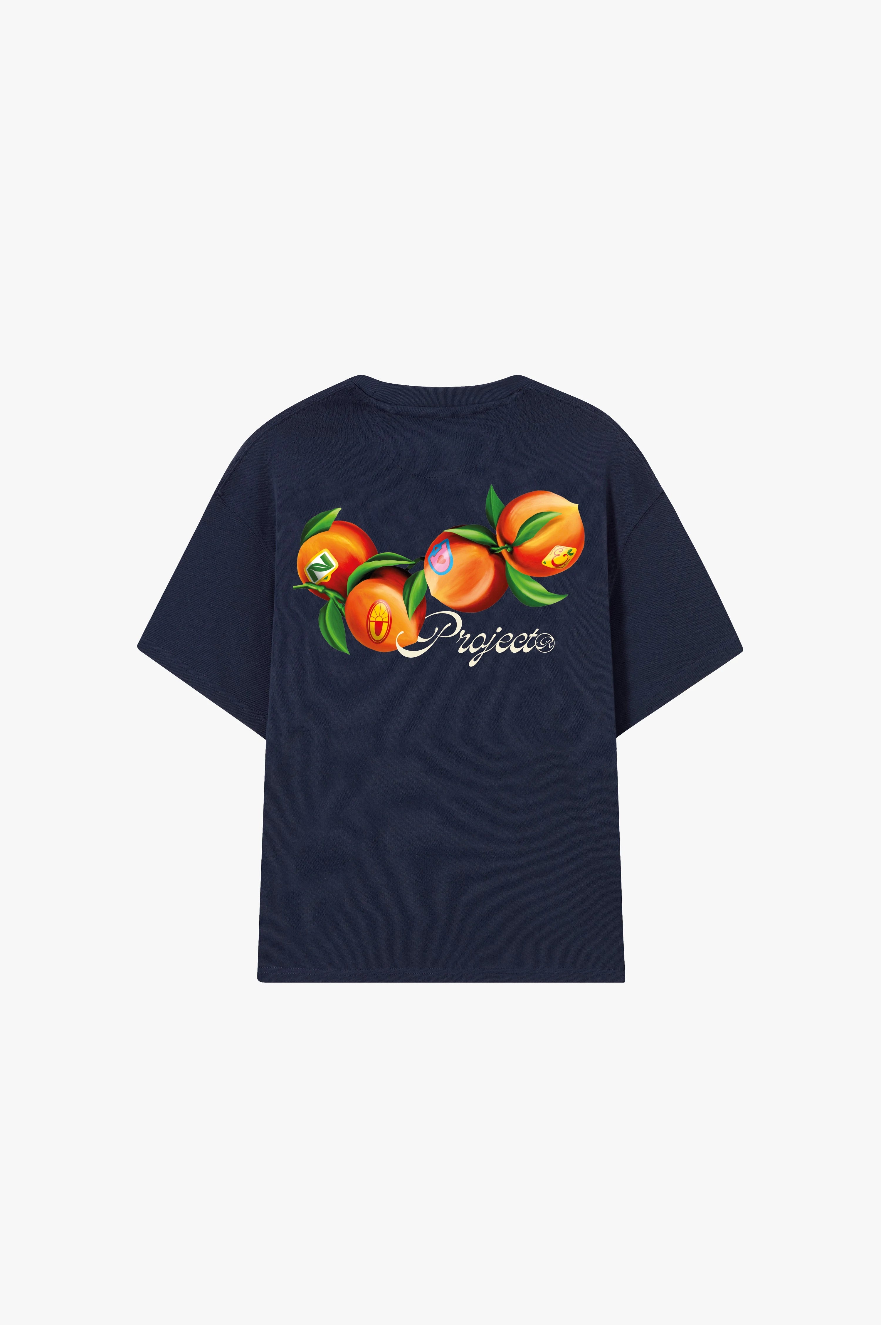 Peach Tee Navy
