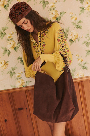 Suzie Suede Slouchy Tote Bag