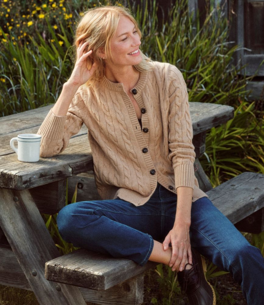 Women's The Original Double L® Sweater, Cable Cardigan