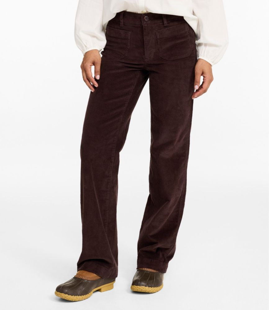 Women's 207 Vintage Corduroy Patch Pocket Pants, Mid-Rise Wide Straight-Leg