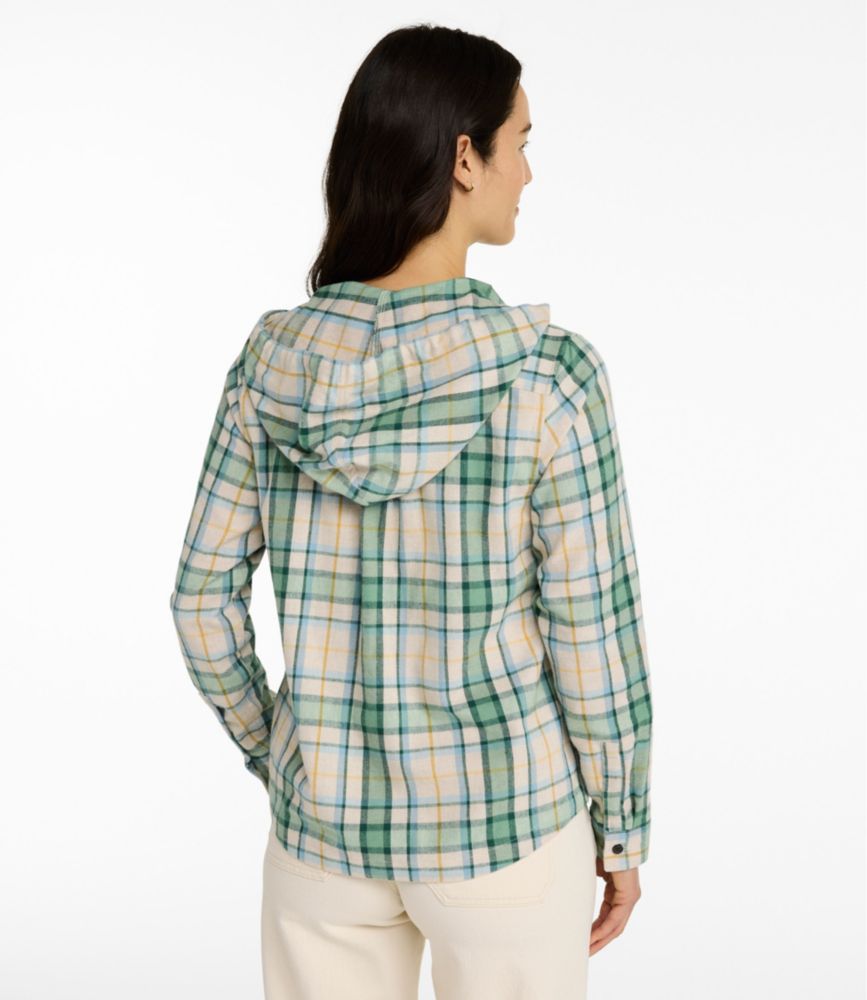 Women's Scotch Plaid Flannel Shirt, Relaxed Zip Hoodie