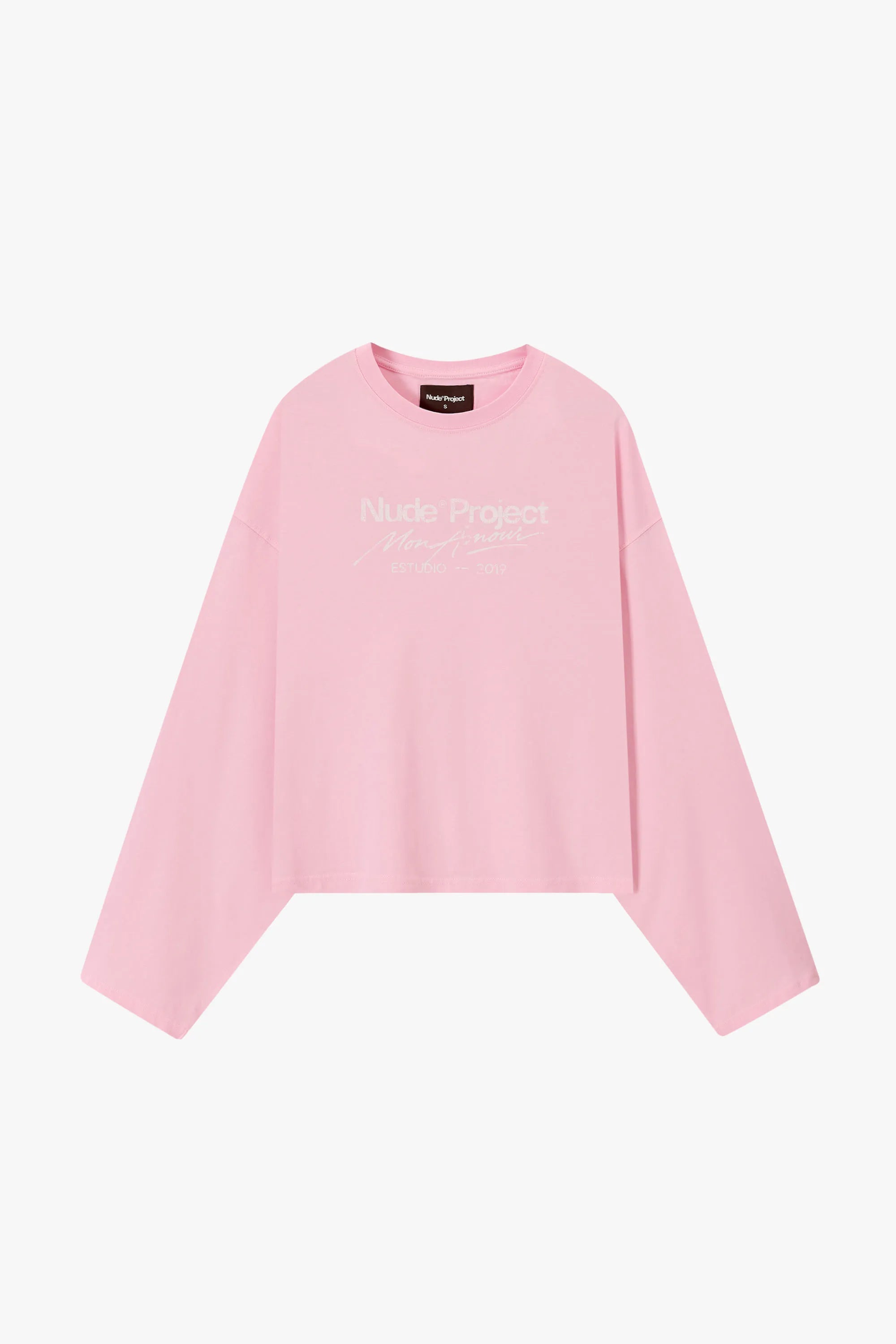 Mon Amour Long-Sleeve Tee Pink
