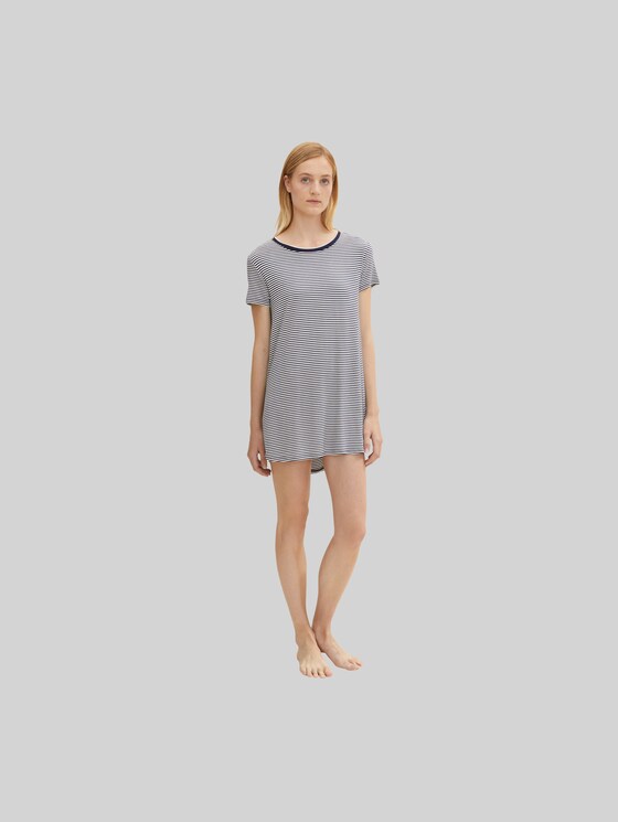 Striped pyjama dress - blue ring