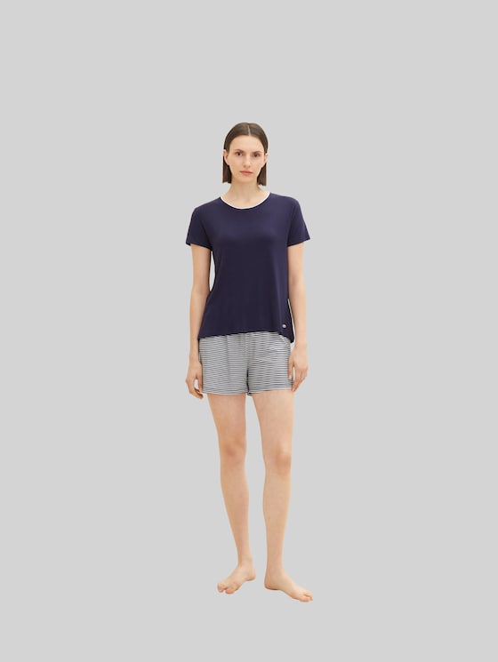 Striped pyjama set - blue ring