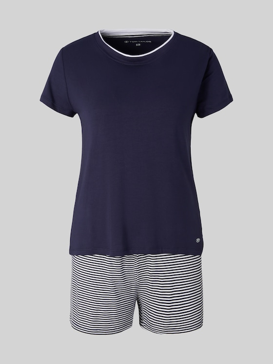 Striped pyjama set - blue ring