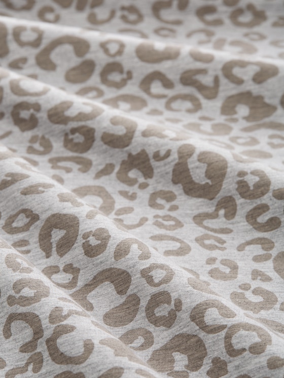 Nightdress with animal print - grey-medium-allover