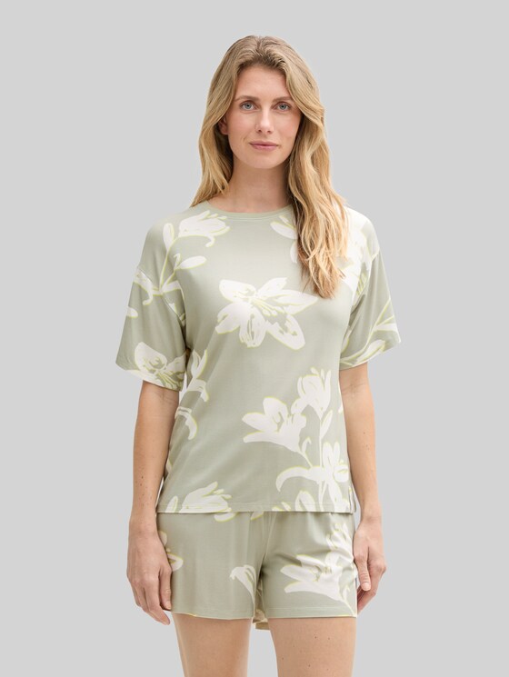 Pyjama set with all-over print - grün-hell-Allover