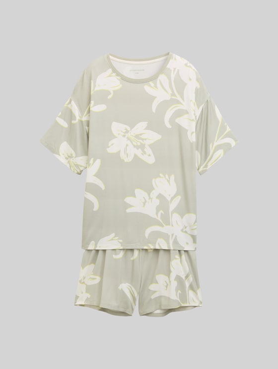 Pyjama set with all-over print - grün-hell-Allover