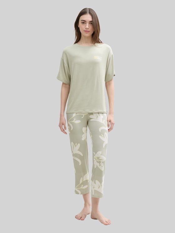 Pyjama set with all-over print - grün-hell-Allover
