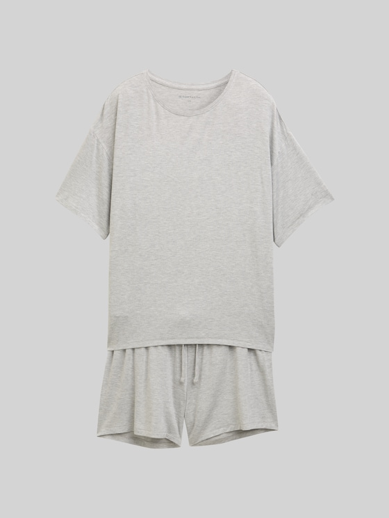 Basic pyjama set - grey-medium-melange