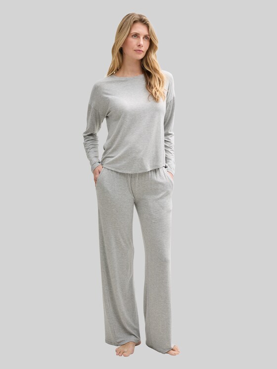 Basic pyjama set - grey-medium-melange