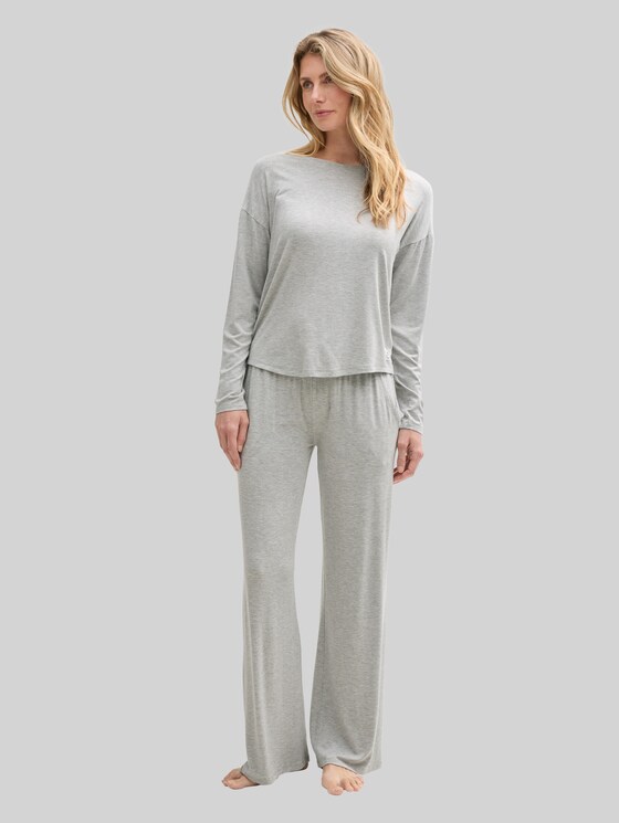 Basic pyjama set - grey-medium-melange