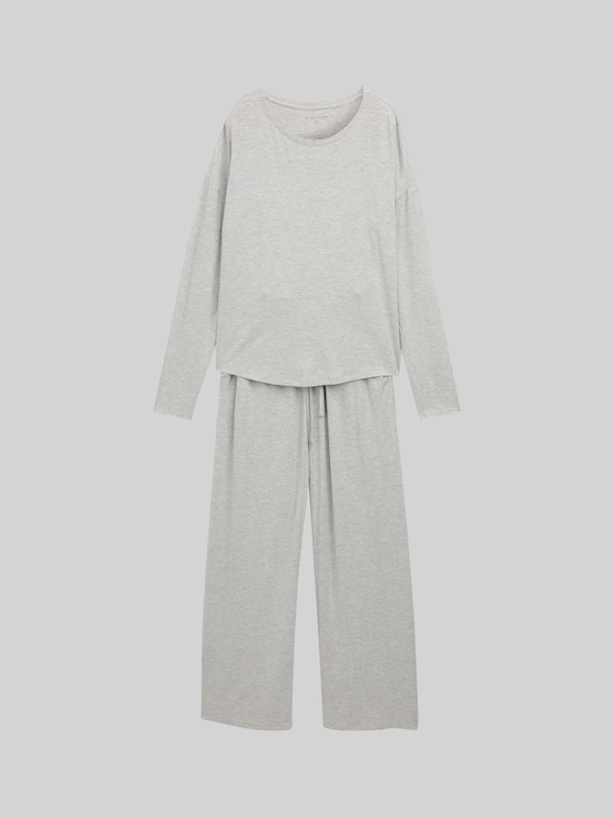Basic pyjama set - grey-medium-melange