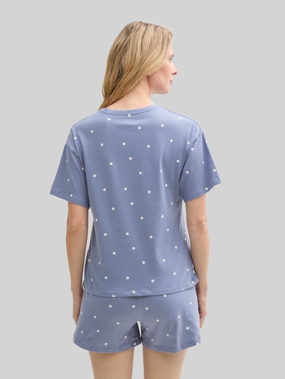 Pyjama set with polka dot pattern - blau-mittel-Punkte