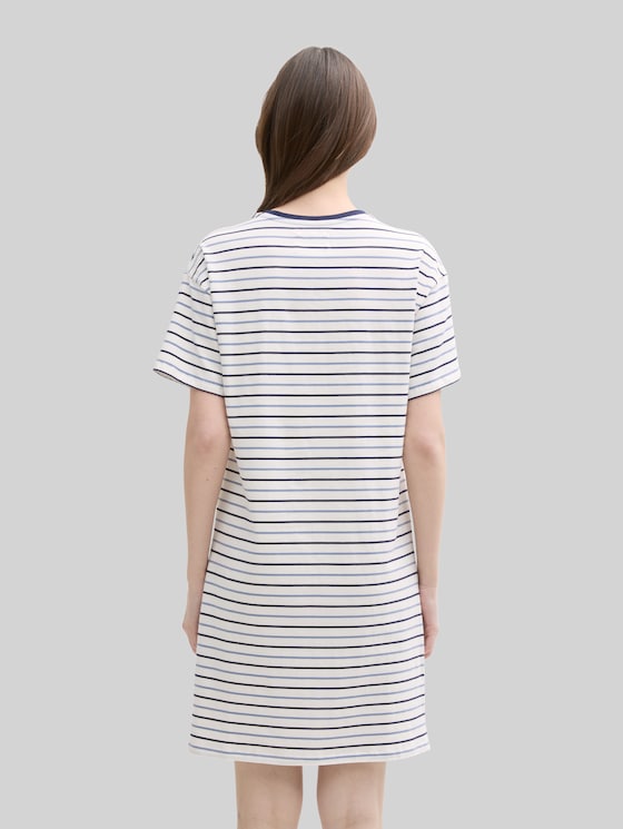Striped nightdress - white-medium-horizontal stripe