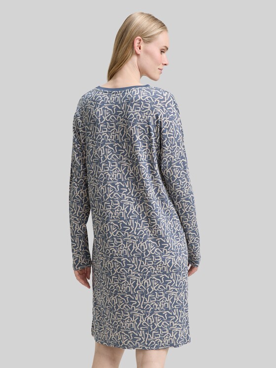 Patterned nightdress - blue-medium-allover