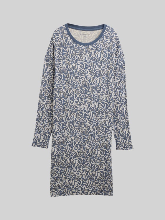 Patterned nightdress - blue-medium-allover