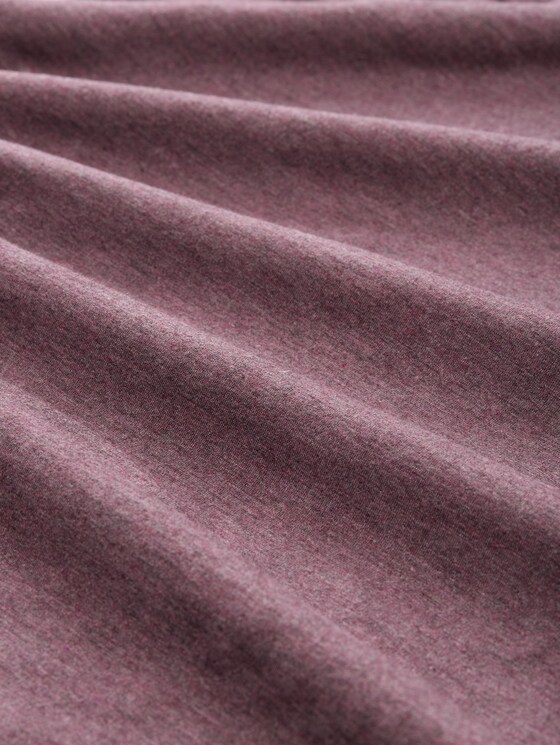 Melange-look nightshirt - purple-medium-melange