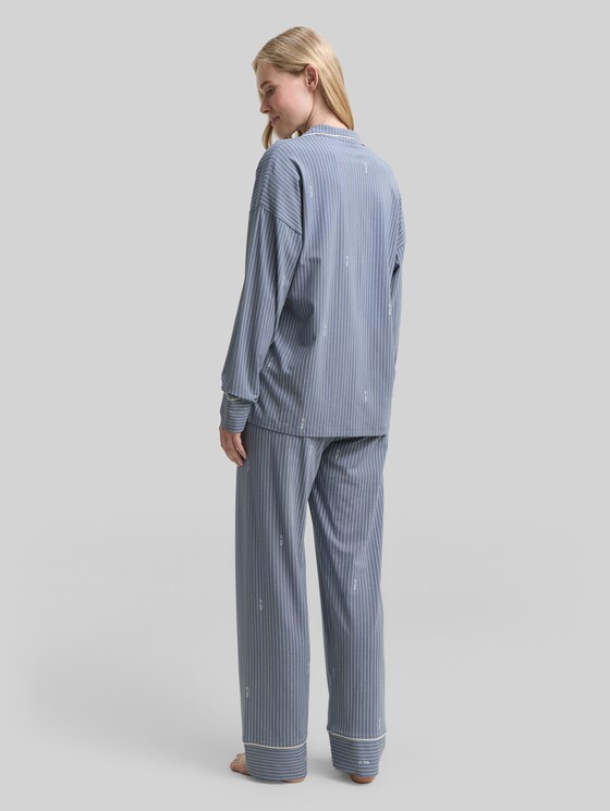 Striped pyjama set - blue-medium-vertical stripe