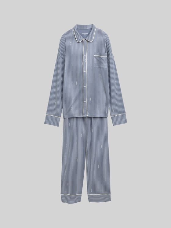 Striped pyjama set - blue-medium-vertical stripe