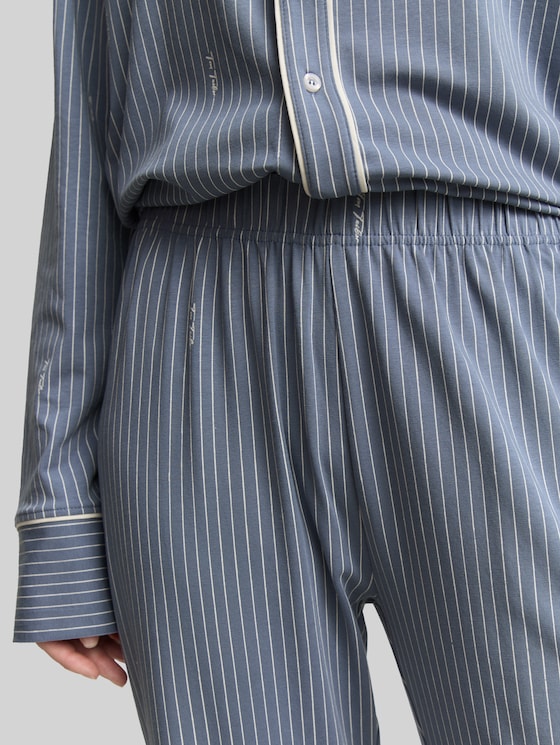 Striped pyjama set - blue-medium-vertical stripe