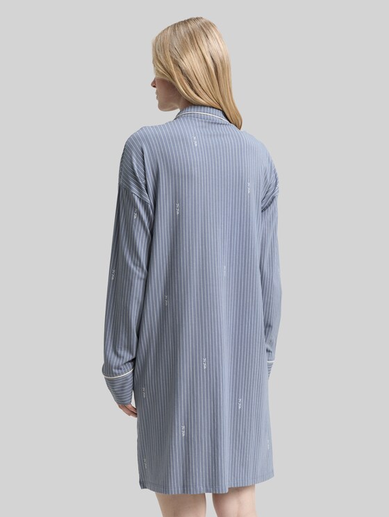 Striped nightdress - blue-medium-vertical stripe