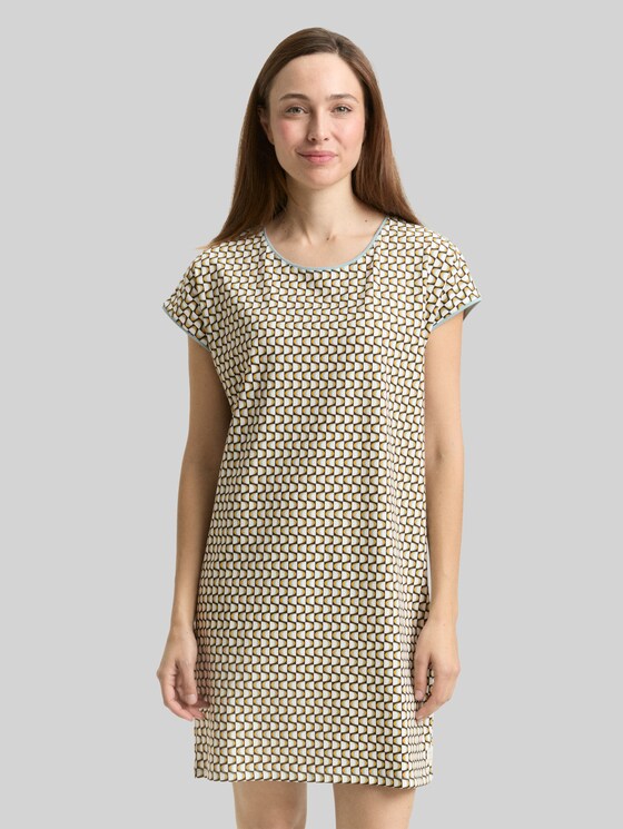 Nightdress with pattern - schwarz-mittel-Allover