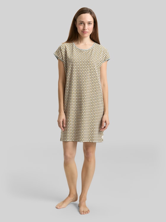 Nightdress with pattern - schwarz-mittel-Allover