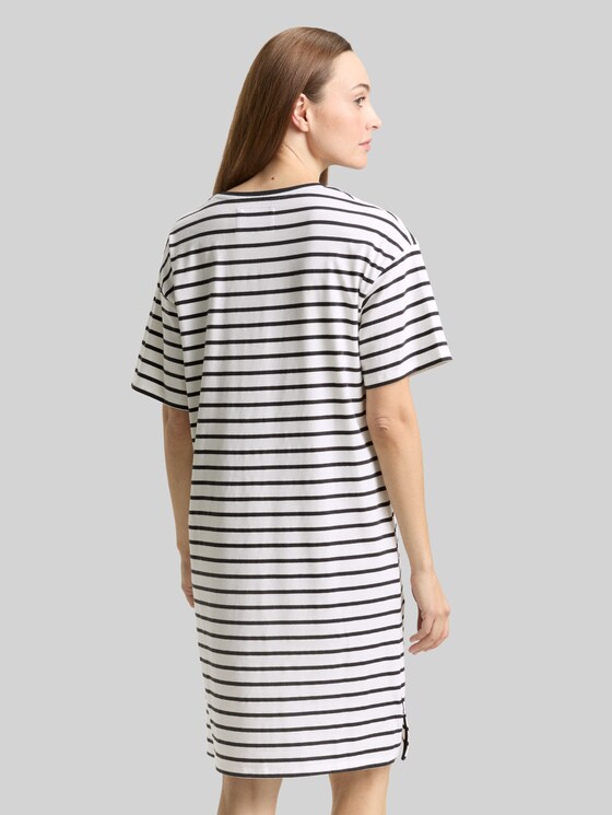 Striped nightdress - white-medium-horizontal stripe