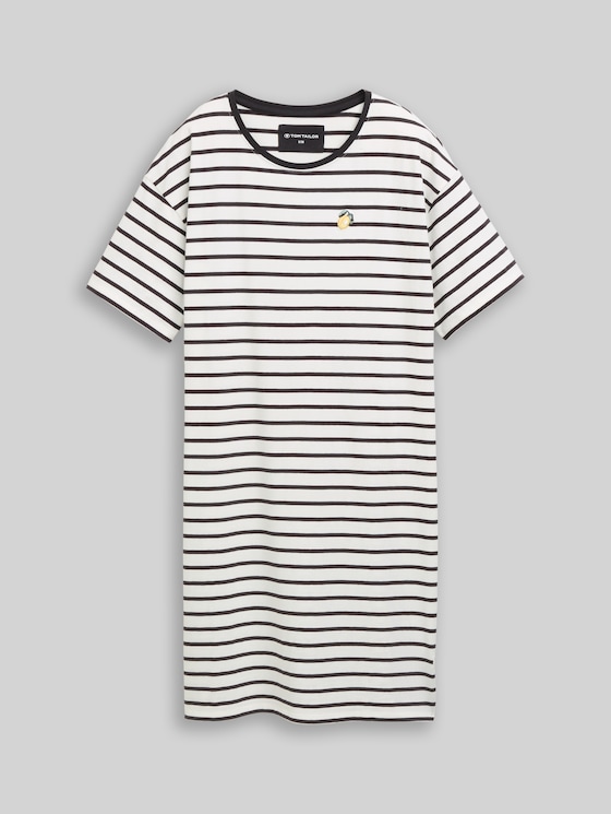 Striped nightdress - white-medium-horizontal stripe