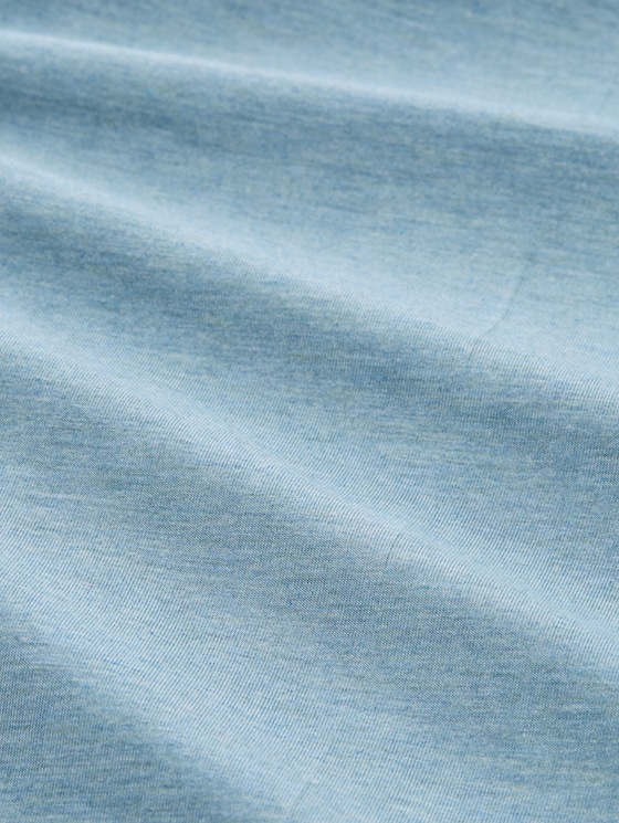 Melange-look nightshirt - blue-medium-melange