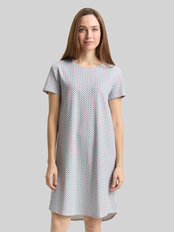 Nightdress with pattern - white allover