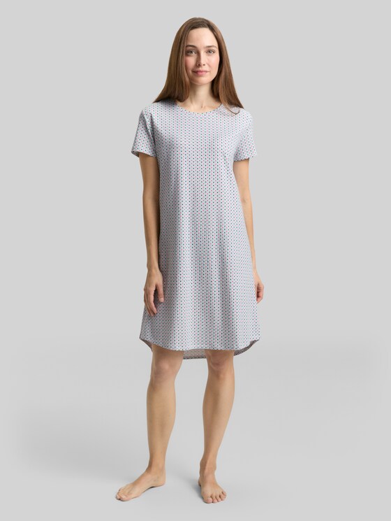Nightdress with pattern - white allover