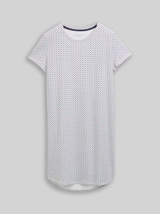 Nightdress with pattern - white allover