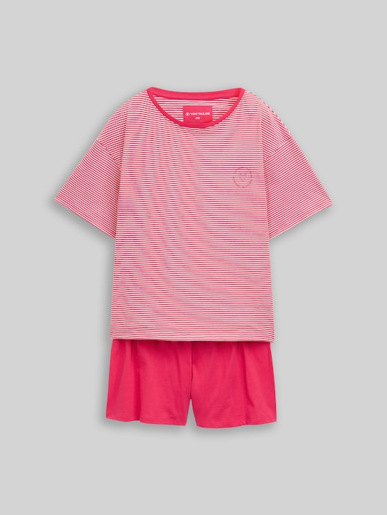 Striped pyjama set - red-medium-horizontal stripe