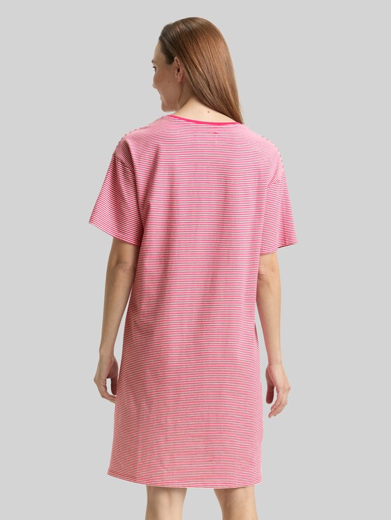 Striped nightdress - red-medium-horizontal stripe