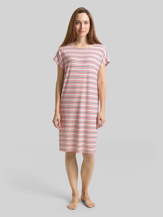 Striped nightdress - white-medium-horizontal stripe